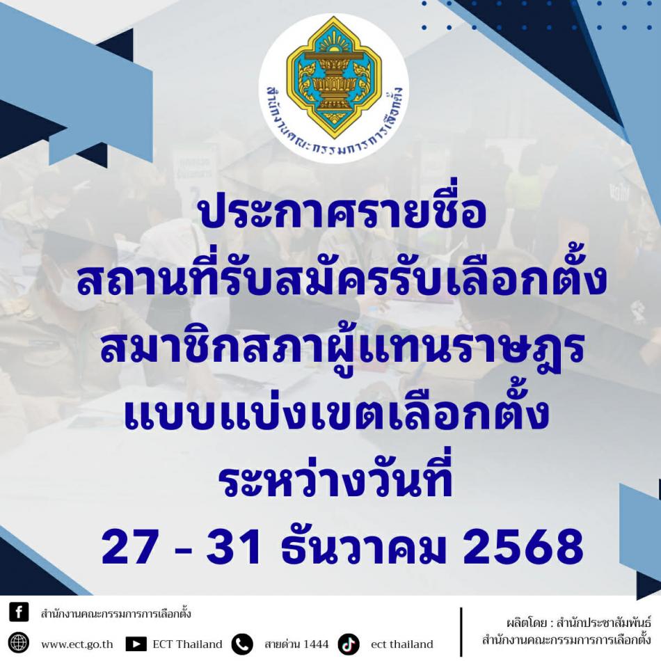 ระบบลงทะเบียนขอใช้สิทธิ นอกเขต https://boraservices.bora.dopa.go.th/election/outvote/  ระบบลงทะเบียนขอใช้สิทธิ นอกราช https://boraservices.bora.dopa.go.th/election/popout/  ระบบตรวจสอบการลงทะเบียนขอใช้สิทธิ นอกเขต - นอกราช และ บัญชีรายชื่อผู้มีสิทธิ https://boraservices.bora.dopa.go.th/election/enqelection/  ระบบแจ้งเหตุไม่อาจไปใช้สิทธิเลือกตั้ง https://boraservices.bora.dopa.go.th/election/abscausess/